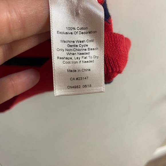 Talbots Red Argyle Crew Neck Sweater large - Picture 6 of 6